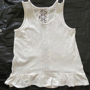 Girls White Open Back Blouse